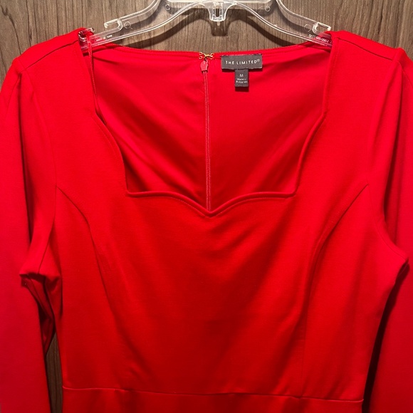 The Limited Red 3/4 Sleeve Sheath Dress Size M - Picture 2 of 5